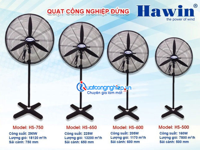 Quạt đứng công nghiệp Hawin hiệu suất cao