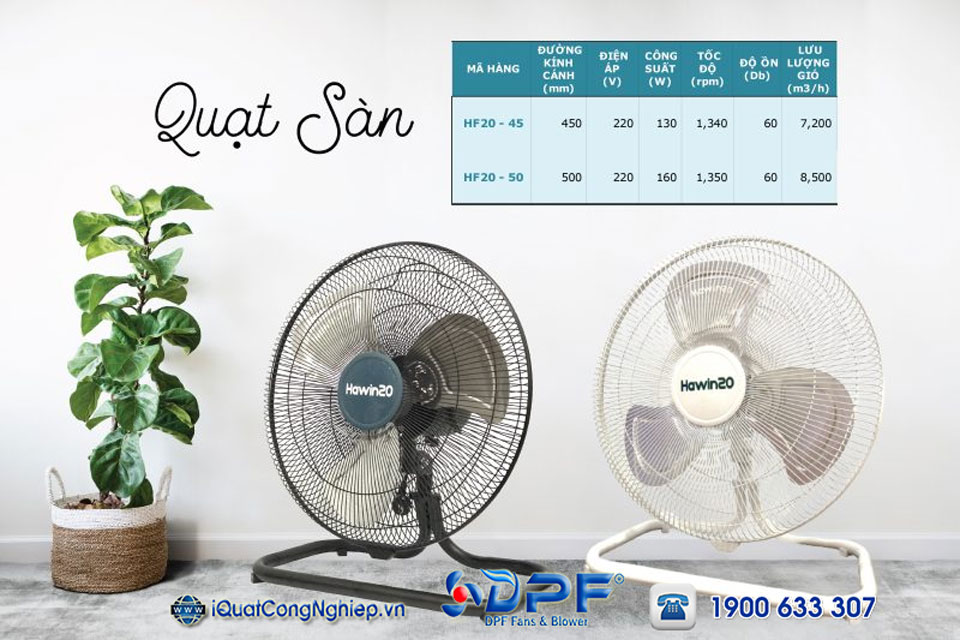 Quạt sàn công nghiệp Hawin20 giá tốt