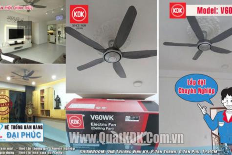 Lắp đặt Quạt trần KDK V60WK tại Quận 3 - Tp.HCM