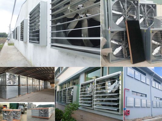 Ứng dụng của Quạt thông gió vuông công nghiệp