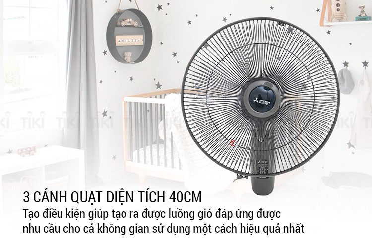 Quạt treo tường Mitsubishi W16rv-xam