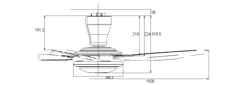 Quạt trần KDK V60WK 5 cánh