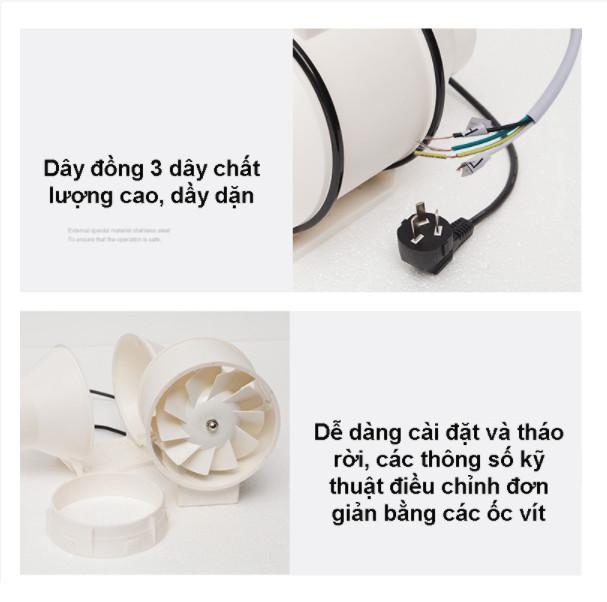 Quạt nối ống siêu âm