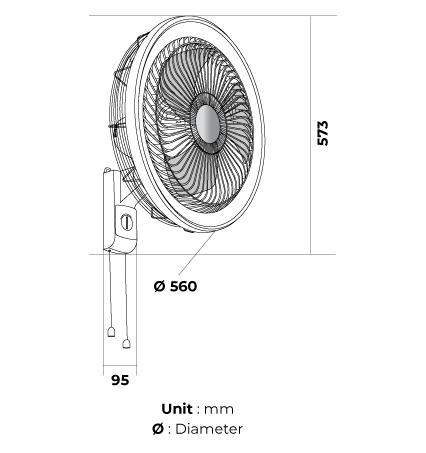 Quạt treo tường KDK Y50UX