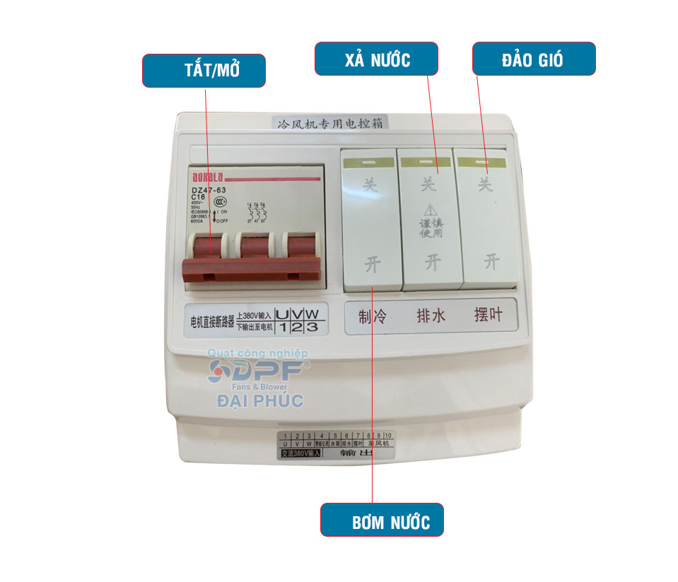 Công tắc điều khiển máy làm mát Air cooler 18000