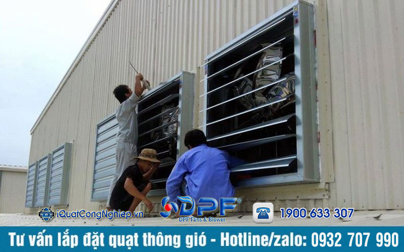 Tư vấn lắp đặt Quạt thông gió vuông nhà xưởng