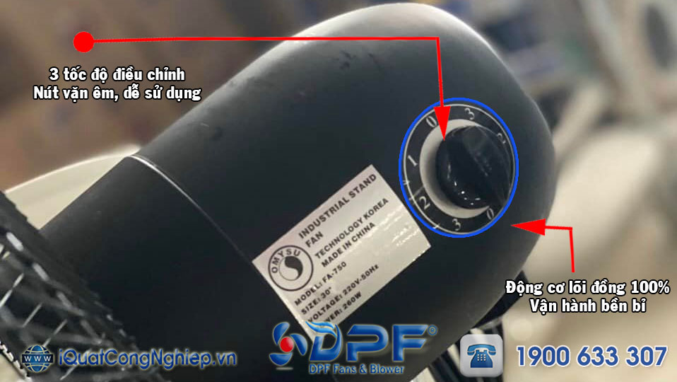 Quạt đứng công nghiệp OMYSU 750mm FA 750 giá rẻ