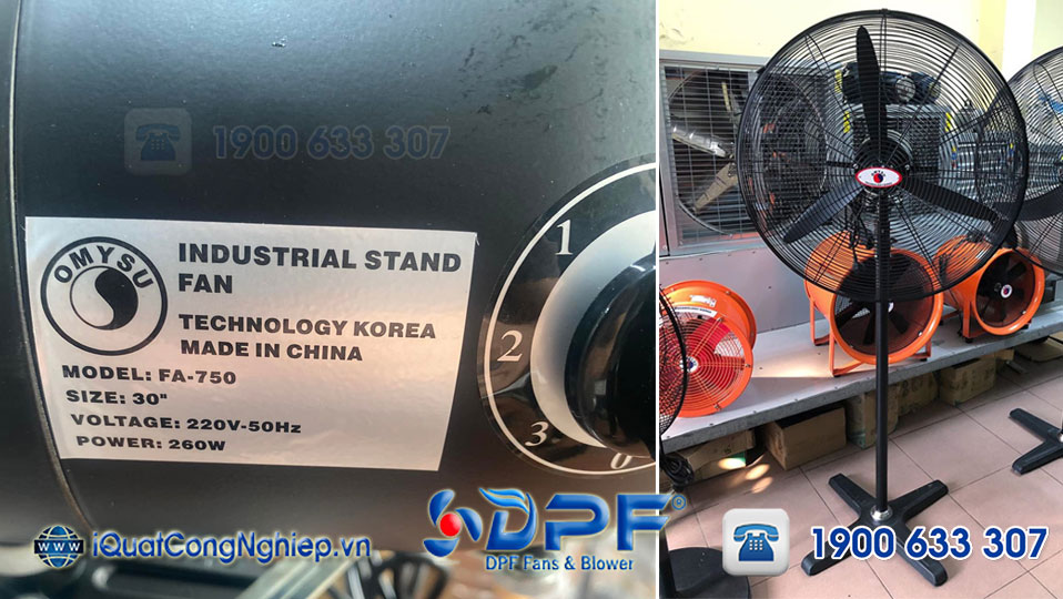 Quạt đứng công nghiệp 750 OMYSU FA 750
