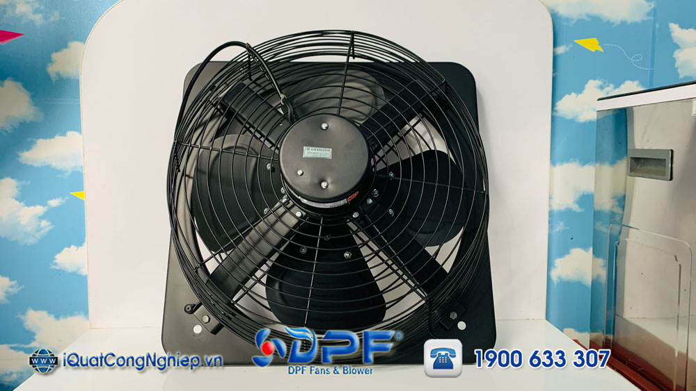 Quạt thông gió vuông Deton FDV 2 mặt lưới Mặt sau